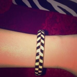Black Cream Gold Tricolor Urban Outfitters Bangle Bracelet.